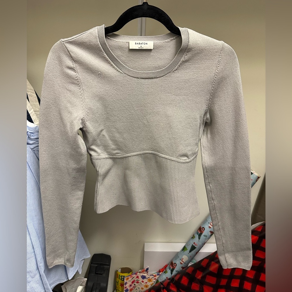 ARITZIA Babaton Sculpt Knit Empire Longsleeve Sweater